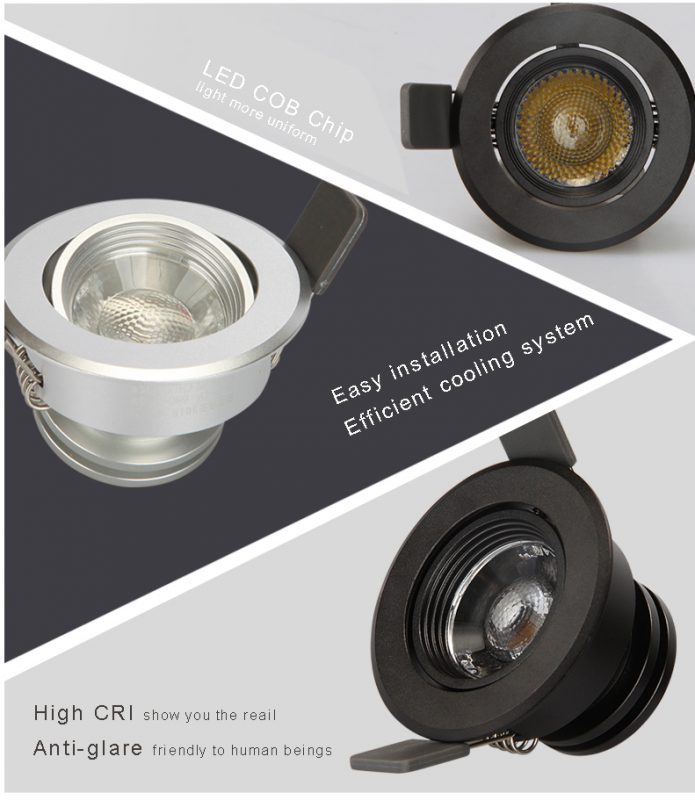 3w 6° Narrow Beam Angle LED Downlight for Museum Exhibits