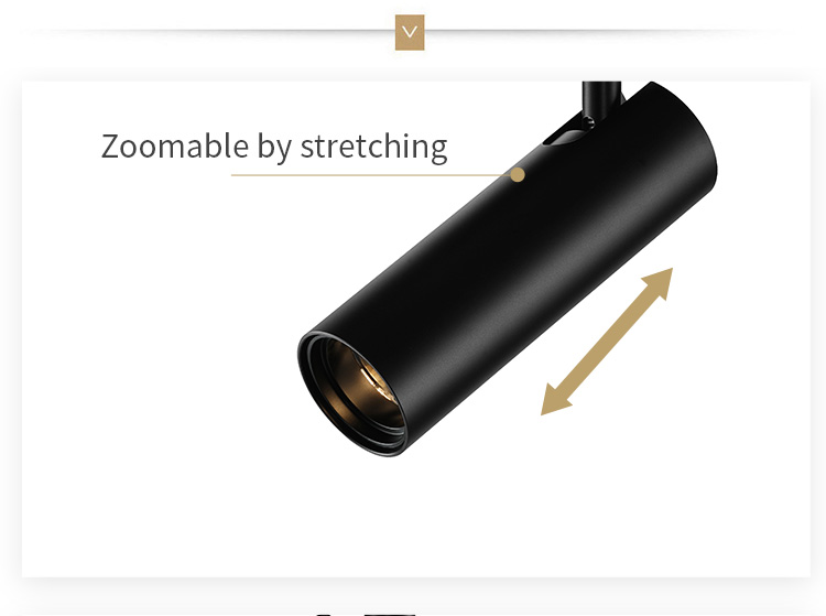 stretch to zoom the beam angle LED Track Spotlight