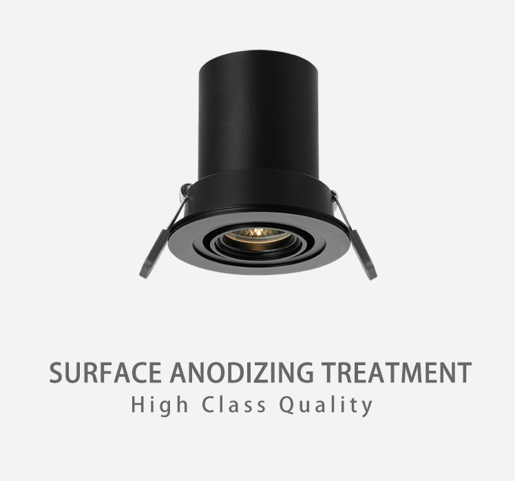 Anodizing surface treatment 1w mini downlight