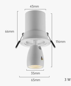 led downlight gimbal zoomable