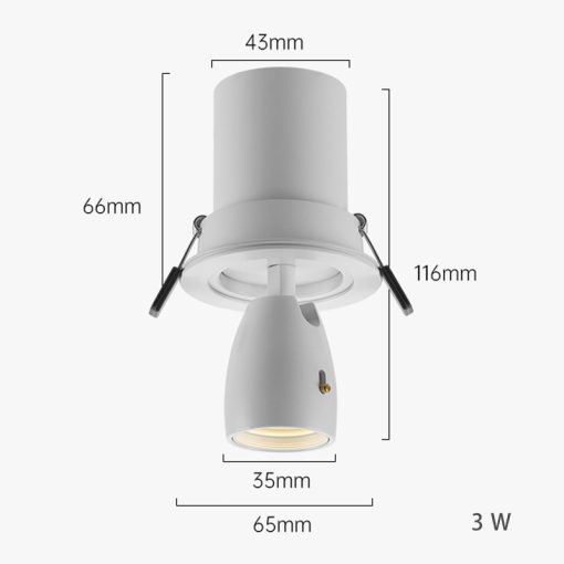 led downlight gimbal zoomable