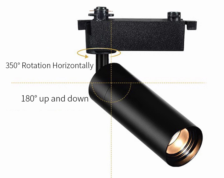 rotation led track spotlight