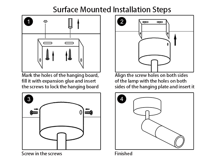 surface mounted installation steps