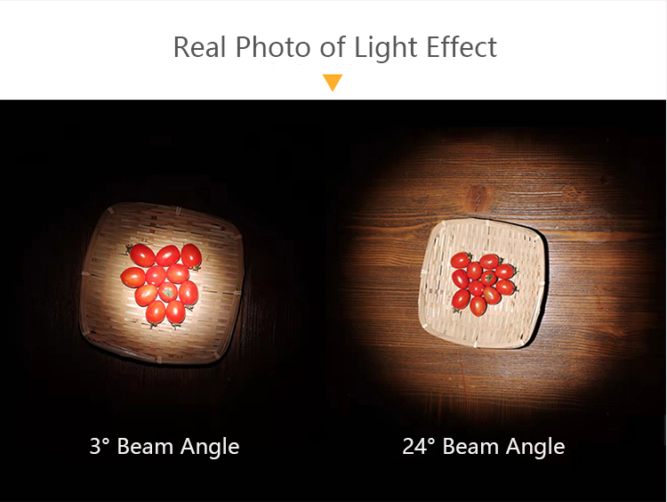 real photo of light effect 3 degrees beam angle led