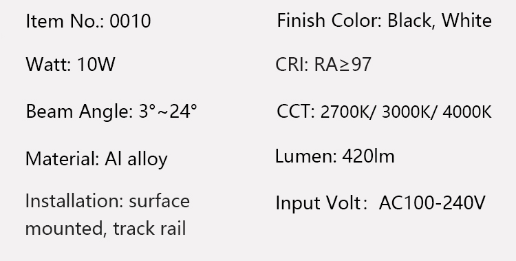 spec of Very narrow beam Spotlight